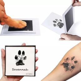 Muurstickers Baby Hand Foot Print Producten Wash-Free Printing Oil Do Born Pract for 0-6 Maanden Pet Dog Prints Souvenir