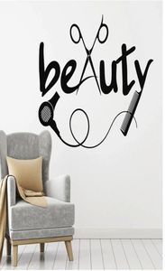 Wall Stickers Barber Tools Decal Hair Shop Haarwinkel Beauty Salon Interieur Decor Window Gepersonaliseerd Art Wallpaper N17976628839