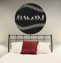 Stickers muraux Baseball Sport Decal Amovible Art Mural Intérieur Pour Enfants Chambres Pépinière Décor Affiche SYY432