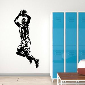 Muurstickers basketbal sport sticker springspelerspel spel bal sticksers voor boy room decoratie kunst c730
