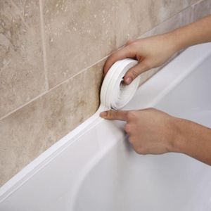 Autocollants muraux salle de bain douche évier bain bande d'étanchéité ruban résistant à la moisissure autocollant mastic auto-adhésif étanche pour la cuisine