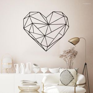 Pegatinas de pared, papel tapiz de corazón negro, autoadhesivo, decoración moderna para el hogar, decoración de boda, calcomanía para dormitorio, Mural, póster, arte