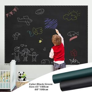 Stickers muraux tableau noir tableau craie effaçable PVC dessiner décor mural tableau autocollant pour chambres d'enfants chambre bureau 60x100 cm 230829
