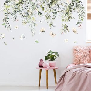 Autocollants muraux branche papillons amovibles en PVC, sparadrap muraux de décoration de maison, papier peint artistique pour chambre à coucher et salon, 231023