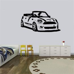 Muurstickers auto sticker mini cooper converteerbare kunst sticker woning voor woonkamer papier muurschildering d-23