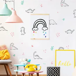 Wall Stickers Cartoon Animal Ins PVC 14.8 21 6pcs Mural Creative Decor For Kids Rooms Home Decoratie Accessoires Wallpaper