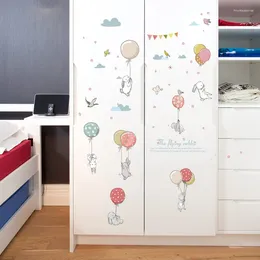 Muurstickers cartoon wolken diy muurschildering schattige ballonsticker voor kinderkamer decor meubels garderobe slaapkamer woonkamer sticker