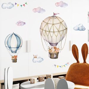 Stickers muraux dessin animé animaux mignons ballon à air pour chambre d'enfants bébé pépinière décalcomanies chambre décoration décor à la maison PVC 230822