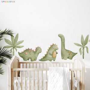 Muurstickers cartoon dinosaurus muur sticker huisdecoratie baby boy slaapkamer woonkamer woonkamer grote dieren print sticker kunst muurschildering kindersticker 230403