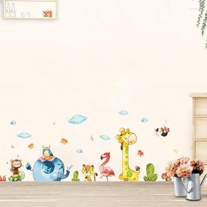 Autocollants muraux dessin animé animaux mignons décor de maison enfants chambre bébé chambre crèche art mural décalcomanies