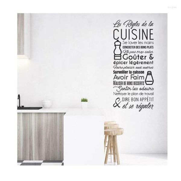 Autocollants muraux Casa Della Gourmet, citations françaises, sparadrap de cuisine, Restaurant, chambre à coucher, décor artistique de salon