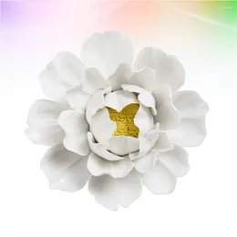 Muurstickers keramische bloem 3D hangende witte lotus pioen ornament cadeau decor hanger voor thuiskantoor