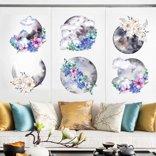 Stickers muraux Style peinture chinoise chambre salon canapé fond décoration murale 27 cm PVC auto-adhésif