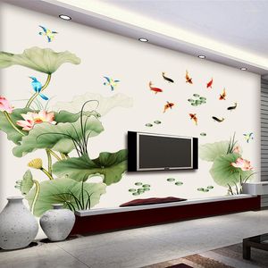Muurstickers Chinese stijl bloemen woonkamer tv -achtergrond achtergrond sticker slaapkamer decor verwijderbaar groot huisbehang