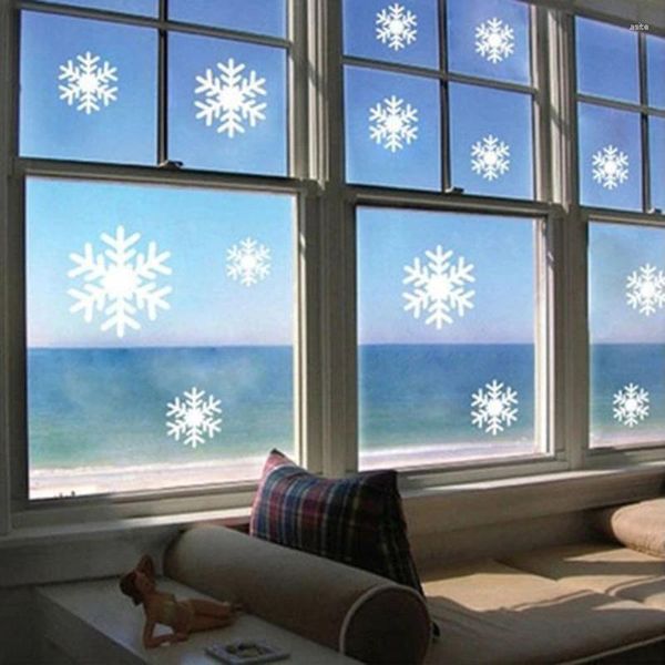 Autocollants muraux Christmas Snowflake Sticker Stick Scorations décorations pour l'année à domicile