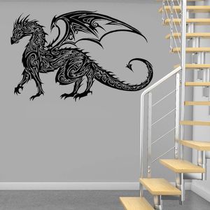 Muurstickers Klassieke Chinese Draak Tattoo Tribal Antient Decal Sticker Decor Art Muralart Decals PH257