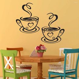 Wall Stickers Coffee Cups Cafe Tea Art Home Decal Keuken Restaurant Pub Decor Coffees Poster