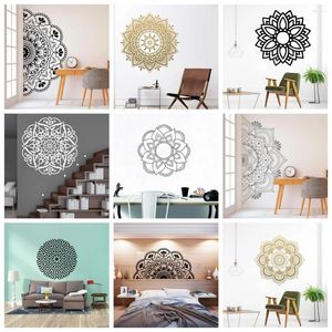 Stickers muraux coloré Mandala autocollant fleur décalcomanies pour salons décor décalcomanie chambre papier peint maison