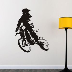 Pegatinas de pared Cool Driver motocicleta calcomanía decoración del hogar sala de estar Diy arte Mural extraíble