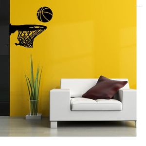 Muurstickers creatieve basketbal cirkel sticker woonkamer huisdecoratie kunst sticker pvc verwijderbare sporten