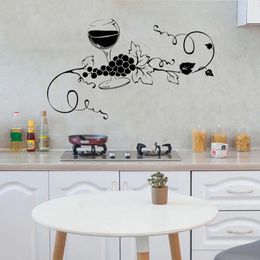 Pegatinas de pared Cocina creativa para calcomanías de tienda de vinos Decoración del hogar Etiqueta de arte mural en el