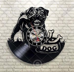 Stickers muraux décalcomanie animal chien amitié mur décor à la maison art fait à la main personnalité cadeau taille 12 pouces couleur noir 32024625459