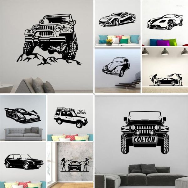 Pegatinas de pared Decal Cross Country Vehicle Family Mural Art Home Decor Children House