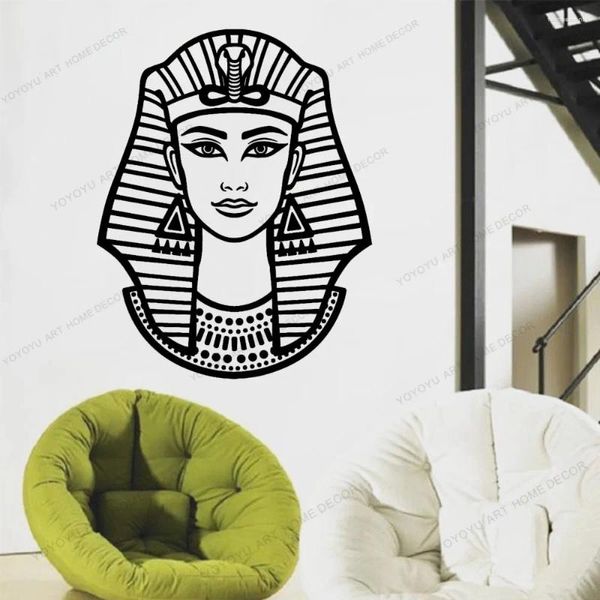 Pegatinas de pared, papel tapiz de cultura egipcia, el antiguo faraón egipcio, calcomanías móviles para sala de estar y dormitorio, decoración del hogar DW9987