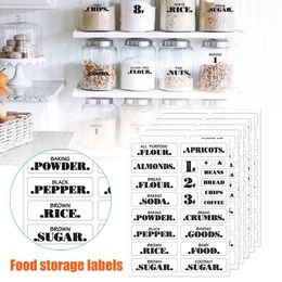 Muurstickers boerderij pantry labels 6 vellen transparante waterdichte voedselpot voor kruiden