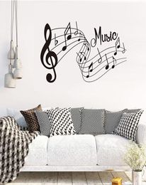 Muurstickers mode kunst muziek liedjes geluid noten melodie stickers behang thuis slaapkamer woonkamer decor sticker2021489682