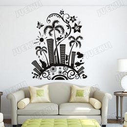 Wall Stickers Funky City Sunshine for Living Room Home Art Decoratie Decals Travel Holiday Poster Decor TA23Wallwall