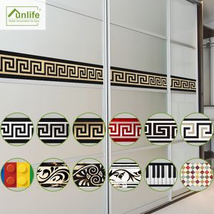 Stickers muraux Funlife 10200cm conception originale motif géométrique bricolage amovible imperméable bordure en PVC pour la décoration intérieure 230822