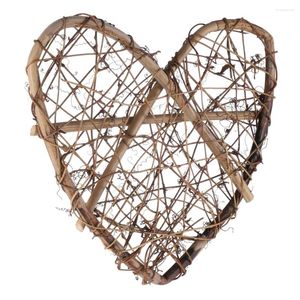 Autocollants muraux Garneck Heart en forme de couronne de couronne 30 cm Vine Vine Rustique Christmas suspendu décor de mariage ornements
