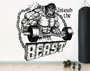 Muurstickers Gym Decal Fitness Decoratie Training Gorilla Sticker Motiverende Poster Slaapkamerventilator