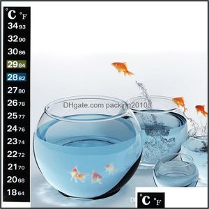 Muurstickers Home Decor Tuin Aquarium Aquarium Thermometer Temperatuur Sticker Digitale Dual Schaal StickOn Hoge Kwaliteit Duurzaam C669 D