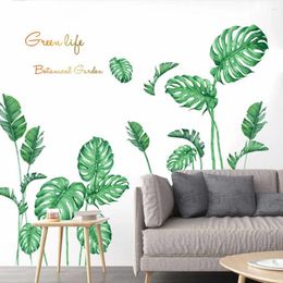 Muurstickers kakuder grote groene vegetatie sticker diy strand bladeren moderne kunst sticker muurschildering adesivo de parede