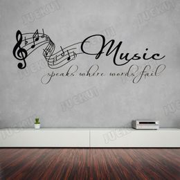 Stickers muraux Étiquette Note Lettrage Citations Sticker Mural Amovible pour Musique Salon Art Décoration Vinyle Sticker Affiche Autocollant SA32 230331