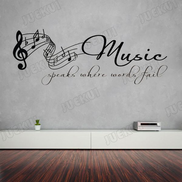 Stickers muraux Étiquette Note Lettrage Citations Sticker Mural Amovible pour Musique Salon Art Décoration Vinyle Sticker Affiche Autocollant SA32 230331