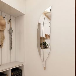 Stickers muraux Grande Plume 3D Miroir pour Salon Art Home Decor Vinyle Plume Decal DIY Acrylique Papier Peint 230510