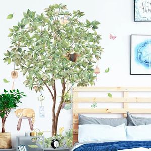 Muurstickers Grote Groene Bomen Woonkamer TV Bank Achtergrond Decoratie Decals Voor Meubels Slaapkamer Art Pvc Behang