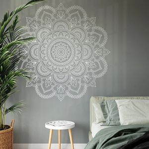 Muurstickers groot formaat Mandala-stickers Vinyl Home Decor voor woonkamer of slaapkamer Muursticker Vinyl Indian Boho Style Muurschilderingen Behang A871 231208