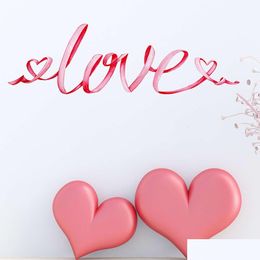 Autocollants muraux aiment la forme du cœur pour les amoureux de la Saint Valentin
