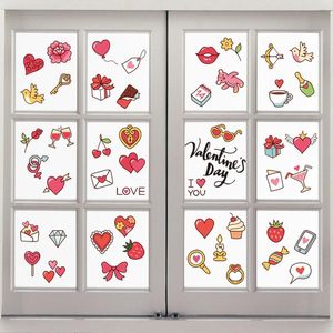 Pegatizas de pared Love Lipstick Gift Glass Sticker Window Decal PVC Refrigerador Decoración del hogar Decoración de la sala de estar de bricolaje