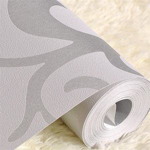 Pegatinas de pared Papel tapiz en relieve con textura de Damasco no tejido de lujo papel de fondo de TV moderno para decoración de la sala de estar del hogar