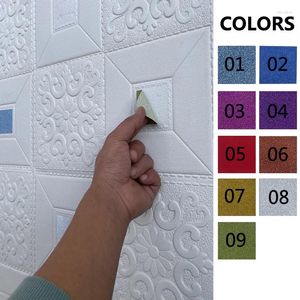 Autocollants muraux Ma3D carreaux de mousse de plafond, décoration de maison, salon chambre à coucher, panneaux de papier peint de décoration de toit auto-adhésifs en relief