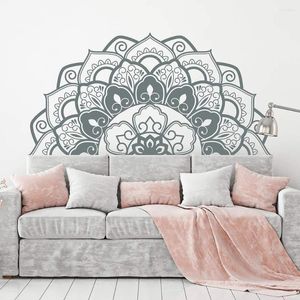 Autocollants muraux Mandala, décoration de maison, chambre à coucher, tête de lit, sparadrap bohème, salon, fleur murale