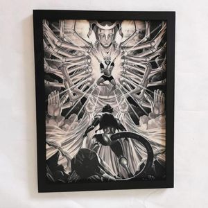 Muurstickers Meruem vs Aizakku Netero Hunterxhunter 3D-kunst Anime Poster Pas Lenticular Print Posters Decor