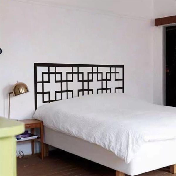 Pegatinas de pared Calcomanía de cabecera moderna Master Couple Dormitorio Arte Decoración extraíble Idea 4 tamaños