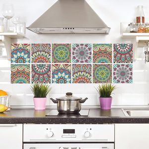 Muurstickers Marokkaanse stijl tegel diy waterdichte PVC wallpapers decoratie voor keukenbadkamer of backsplash -stickerswall