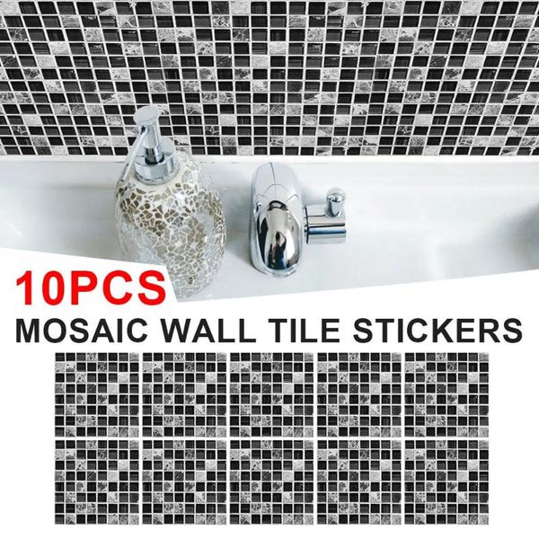 Stickers muraux carreaux de mosaïque carreaux auto-adhésifs décor à la maison peler et coller dosseret pour cuisine salle de bain